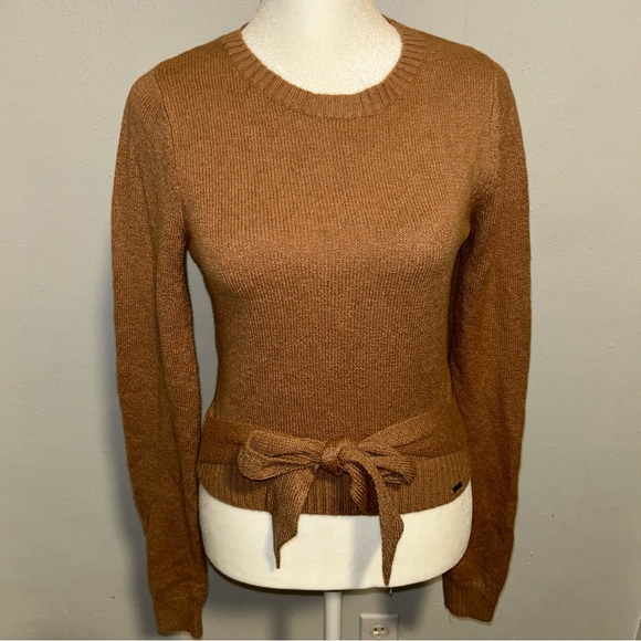 Hollister Sweaters - Hollister Tan Crew Neck Sweater with Bow
